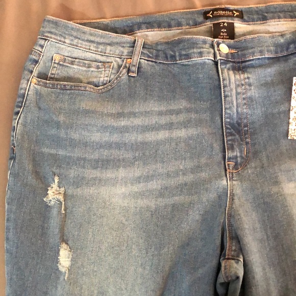 Lepore Jeans Nwt Plus Size Lepore Belle High Rise Ankle Skinny Distressed
